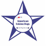 I Love My American Eskimo Dogs (Multiple Dogs) Photo Sculpture