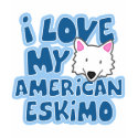 I Love My American Eskimo Girl's Ringer TShirt