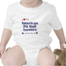 I Love My American Pit Bull Terriers (Multi Dogs) Bodysuit