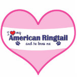 I Love My American Ringtail (Male Cat) Photo Cut Outs