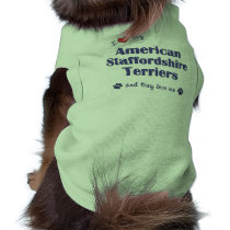 I Love My American Staffordshires (Multiple Dogs) Pet T Shirt