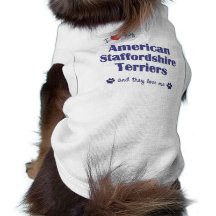 I Love My American Staffordshires (Multiple Dogs) Pet T Shirt