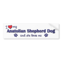 I Love My Anatolian Shepherd Dog (Female Dog) Bumper Sticker