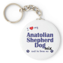 I Love My Anatolian Shepherd Dog Mix (Male Dog) Key Chains