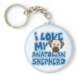 I Love My Anatolian Shepherd Keychain