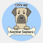 I Love My Anatolian Shepherd Sticker