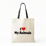 I Love My Animals Canvas Bag