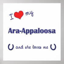 I Love My Ara-Appaloosa (Female Horse) Posters