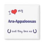 I Love My Ara-Appaloosas (Multiple Horses) magnets