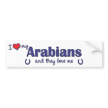 I Love My Arabians (Multiple Horses) bumper stickers