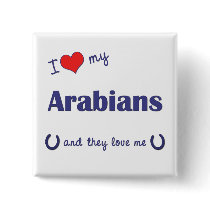 I Love My Arabians (Multiple Horses) Pin