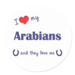 I Love My Arabians (Multiple Horses) stickers