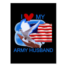 I Love My Army Husband tshirts and Gifts Post Cards
