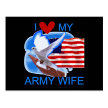 I Love My Army Wife Tshirts and Gifts Post Card