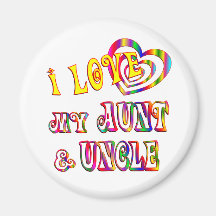 I love My Aunt and Uncle Refrigerator Magnet