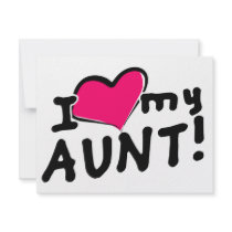 I love my aunt! announcement