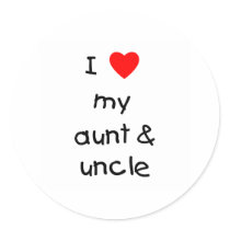 I Love My Aunt & Uncle Sticker