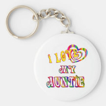 I Love My Auntie Keychains