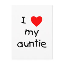I Love My Auntie Postcards