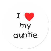 I Love My Auntie Stickers