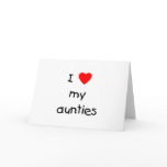 I Love My Aunties cards