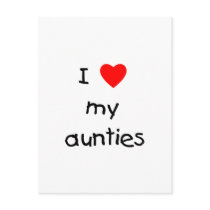 I Love My Aunties Postcards