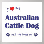 I Love My Australian Cattle Dog (Female Dog) Print