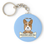 I Love My Australian Cattle Dog Keychain