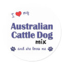 I Love My Australian Cattle Dog Mix (Female Dog) stickers