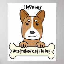I Love My Australian Cattle Dog Poster