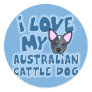 I Love My Australian Cattle Dog Sticker