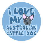 I Love My Australian Cattle Dog stickers