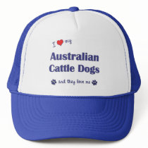 I Love My Australian Cattle Dogs (Multiple Dogs) Hats