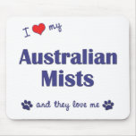 I Love My Australian Mists (Multiple Cats) Mouse Pads