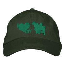 I Love my Australian Shepherd Grn Embroidered Hat