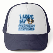 I Love My Australian Shepherd Hat