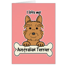 I Love My Australian Terrier Cards