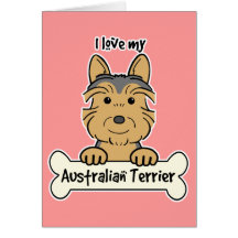 I Love My Australian Terrier Cards