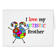 I Love My Autistic Brother Greeting Cards