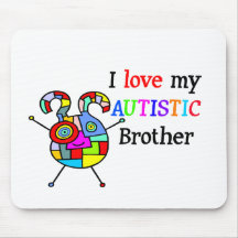 I Love My Autistic Brother Mousepads