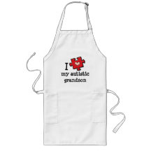 I Love My Autistic Grandson Apron