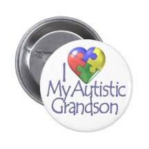 I Love My Autistic Grandson Pin