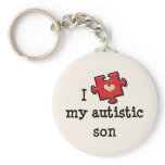 I Love My Autistic Son Keychain