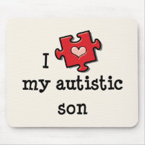 I Love My Autistic Son Mousepad