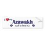 I Love My Azawakh (Male Dog) Bumper Sticker