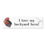 I Love my Backyard Hens - Bumper Sticker