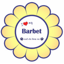 I Love My Barbet (Female Dog) Photo Sculptures