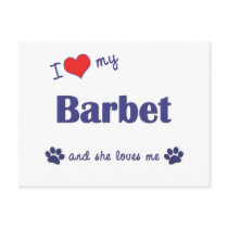 I Love My Barbet (Female Dog) Post Card