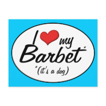 I Love My Barbet (It's a Dog) Postcards