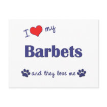 I Love My Barbets (Multiple Dogs) Post Cards